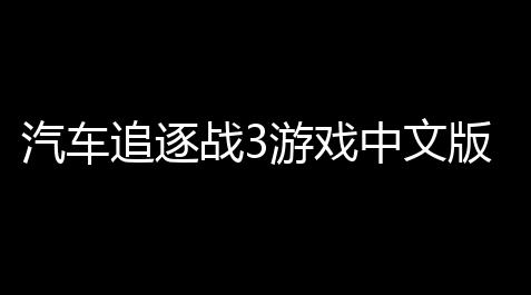 汽车追逐战3游戏中文版 29