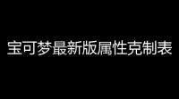 宝可梦最新版属性克制表分享 宝可梦属性克制都有什么